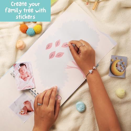 Doodle Baby Journal Set to Record Your Little One's Journey from Birth to Age 5 | Record Baby's Birth Story | Store Memories | Storage for photos and Documents (Joyful Moments) - Image 5
