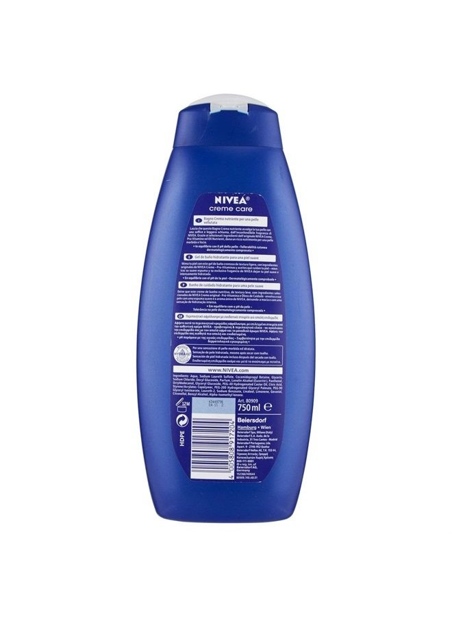 Nivea Nivea Bath Cream Body Wash, Creme Care Original Scent - 25.36 Ounce (750ml) x Pack of 3 - Image 3