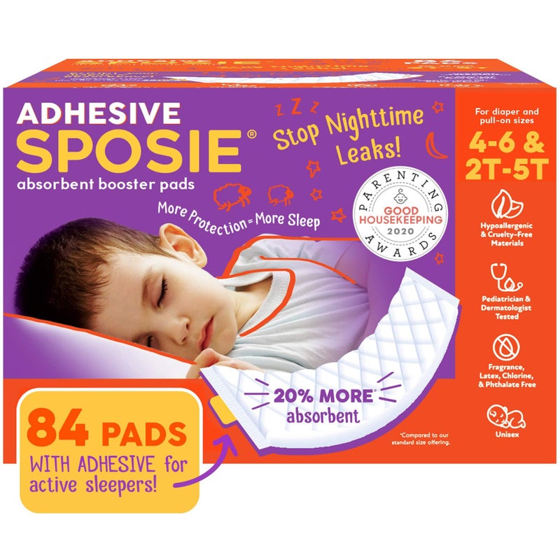 Select Kids Sposie Diaper Booster Pads Stop Leaks in Overnight Diapers Nighttime Diapers Baby Diapers and Disposable Toddler Training Underwear Girls and Boys Adhesive Diaper Pad Size 5 Diapers and up