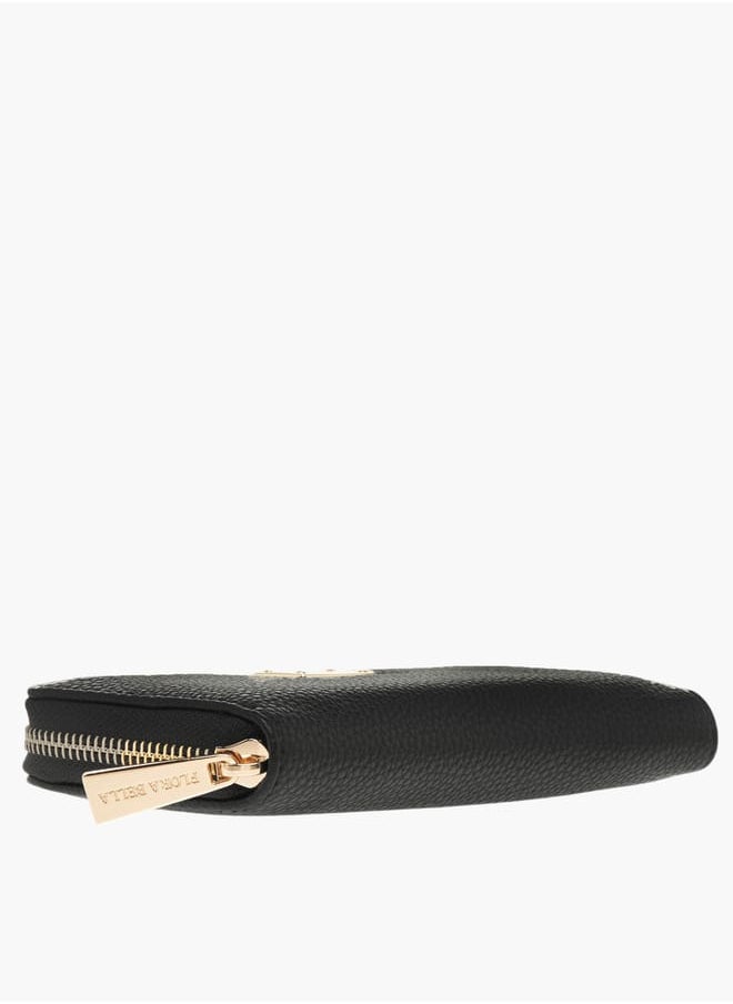 Flora Bella By Shoexpress Womens Textured Zip Around Wallet  - Image 4
