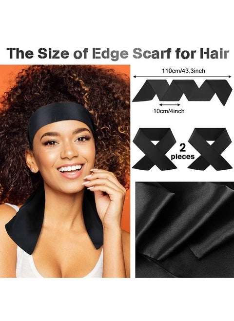 9 Pcs Wig Kit for Lace Front for Beginners Elastic Band for Wigs Non Slip Edge Laying Scarf with Eyebrow Trimmer Edge Brushes Mini Scissors for Hair Closure Frontal Wigs Styling Tools Set