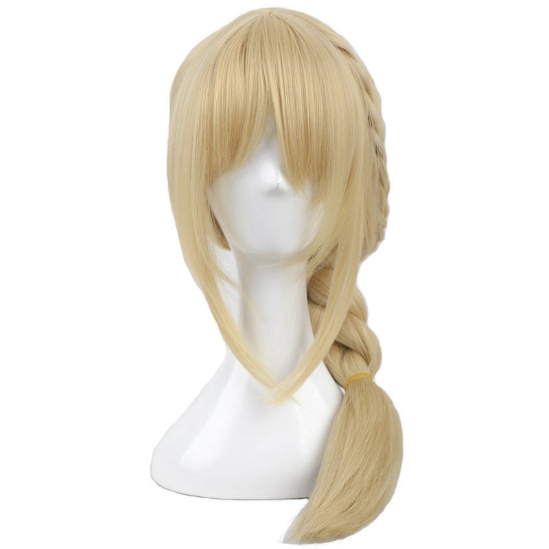 yuehong Women Blonde Braid Wig Cosplay Anime Wig Party Costume Wigs Movie Hair Wig