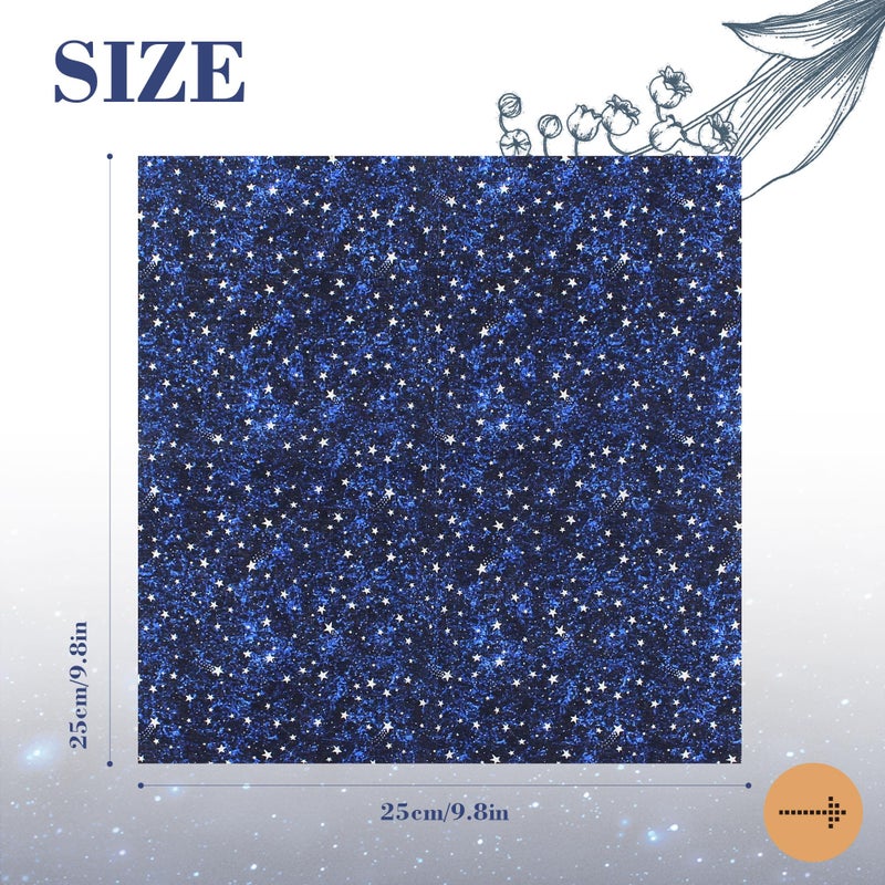 BDS-HOME 10pcs Quilting Print Fabric 9.8"X9.8" Cotton Fat Squares Sheets Printed Starry Sky Supplies for Sewing Patchwork Scrapbooking DIY Craft - Image 2