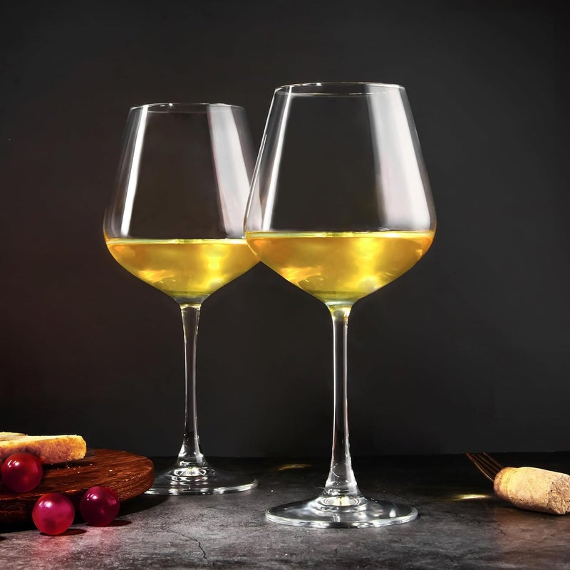 VILON Red Wine Glasses Set of 6 510ml LeadFree ShatterResistant Clear Glass Perfect for Parties Weddings Housewarming Gifts Anniversaries - Image 2