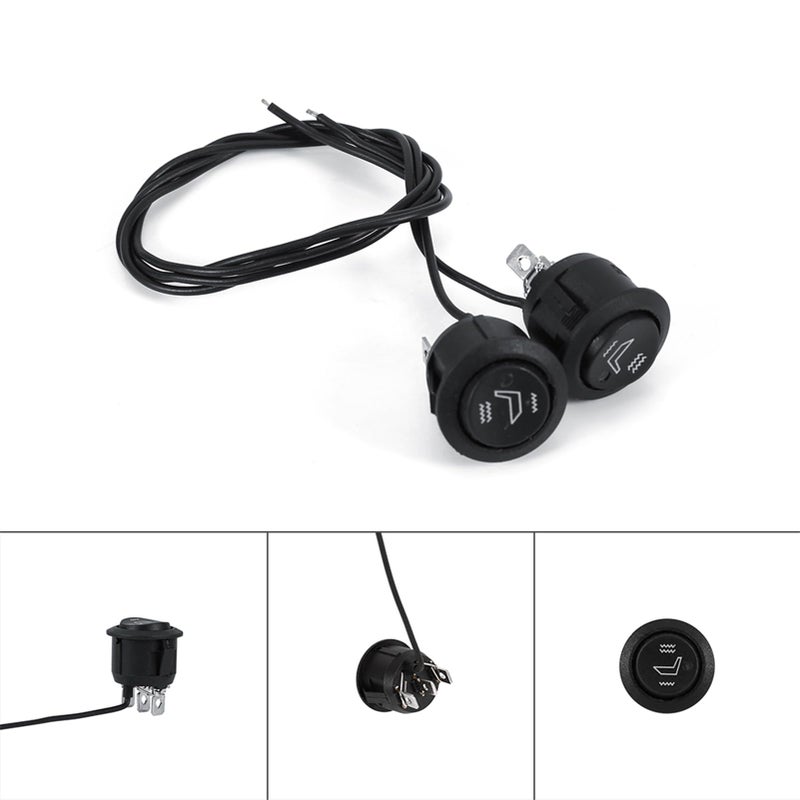 Universal 3 Pin Round Car Seat Heater Switch Fast Heating Durable Plastic Metal - Image 5