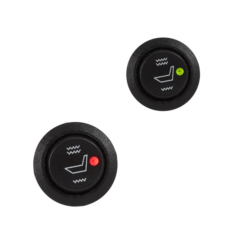 Universal 3 Pin Round Car Seat Heater Switch Fast Heating Durable Plastic Metal - Image 2