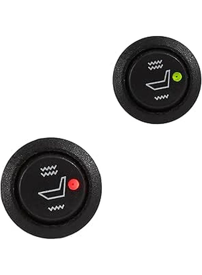 Universal 3 Pin Round Car Seat Heater Switch Fast Heating Durable Plastic Metal - Image 1