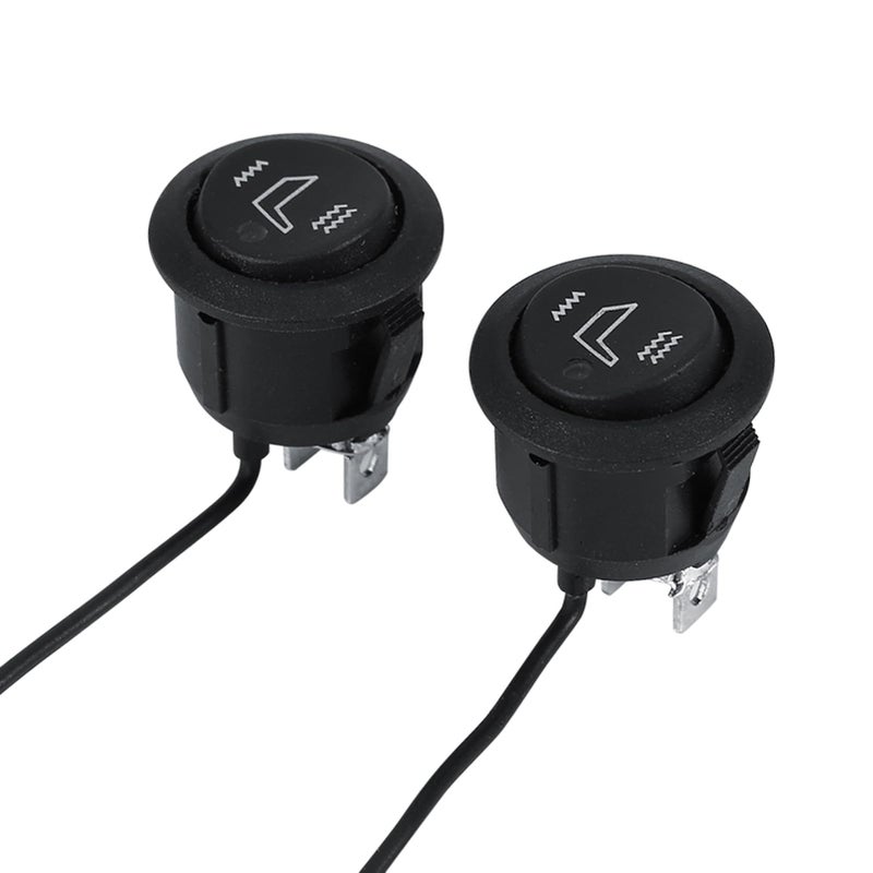 Universal 3 Pin Round Car Seat Heater Switch Fast Heating Durable Plastic Metal - Image 3