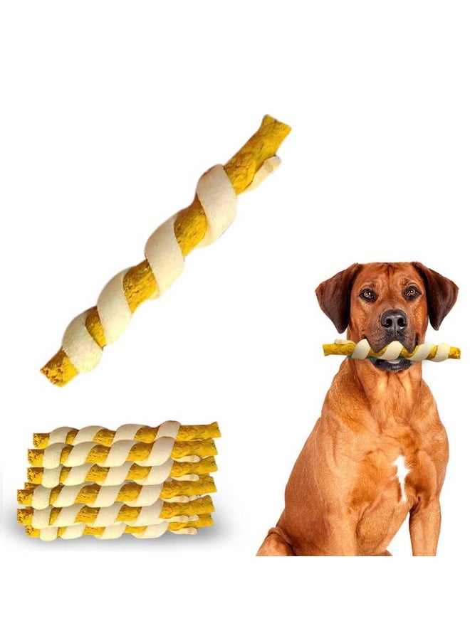 Sage Square Dog Spiral Munchy Rawhide Chicken And Mutton Flavours Chew Sticks For Dogs And Puppies (Pack Of 200Gm)  - Image 1
