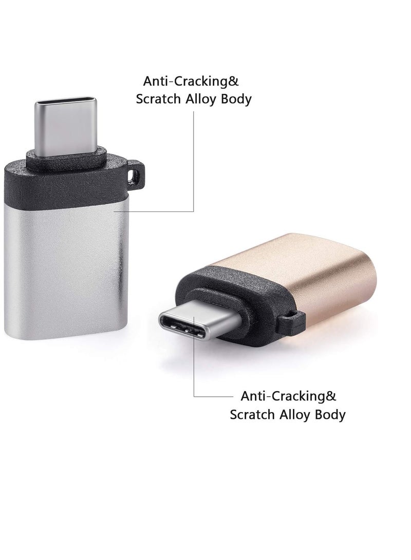محول USB C إلى USB، محول Type-C إلى USB 3.0 OTG، موصل تحويل USB Type-C Hub للشحن السريع متوافق مع MacBook Pro وGoogle Chromebook والمزيد من الأجهزة، متعدد الألوان  - Image 4