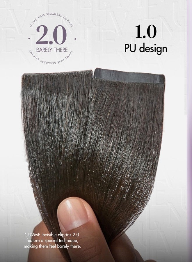 LUVME Invisible Yaki Straight Clip in Hair Extensions Real Human Hair for Women, 18 Inch 110g 6Pcs, Remy Hair Clip Ins, Invisible Clip Ins for Daily Wear & Special Occasions - Image 3
