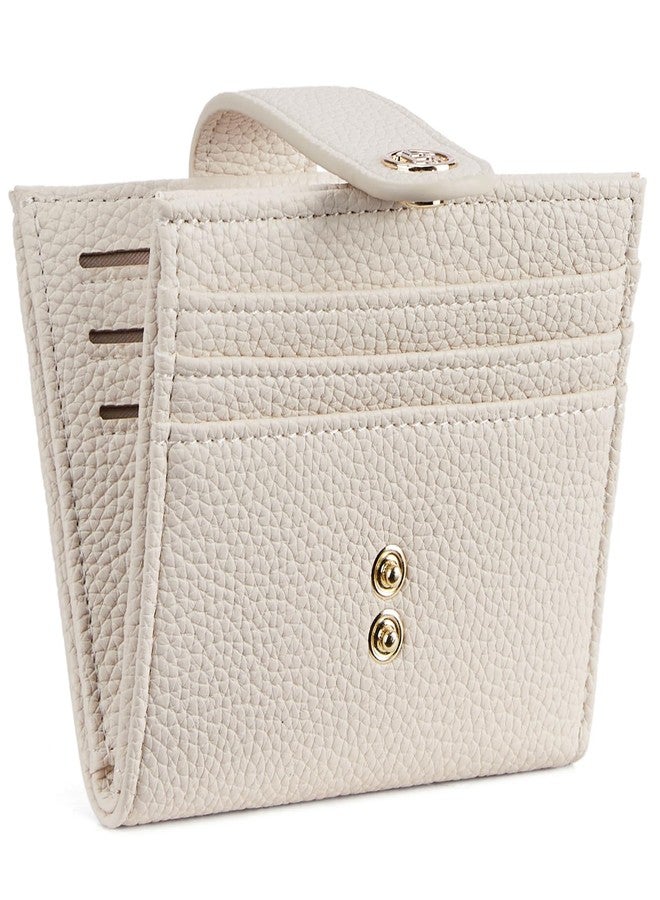 BOSTANTEN Slim Wallet for Women Small RFID Blocking Credit Card Holder Leather Bifold Wallets with Zipper Coin Pocket Beige - Image 1