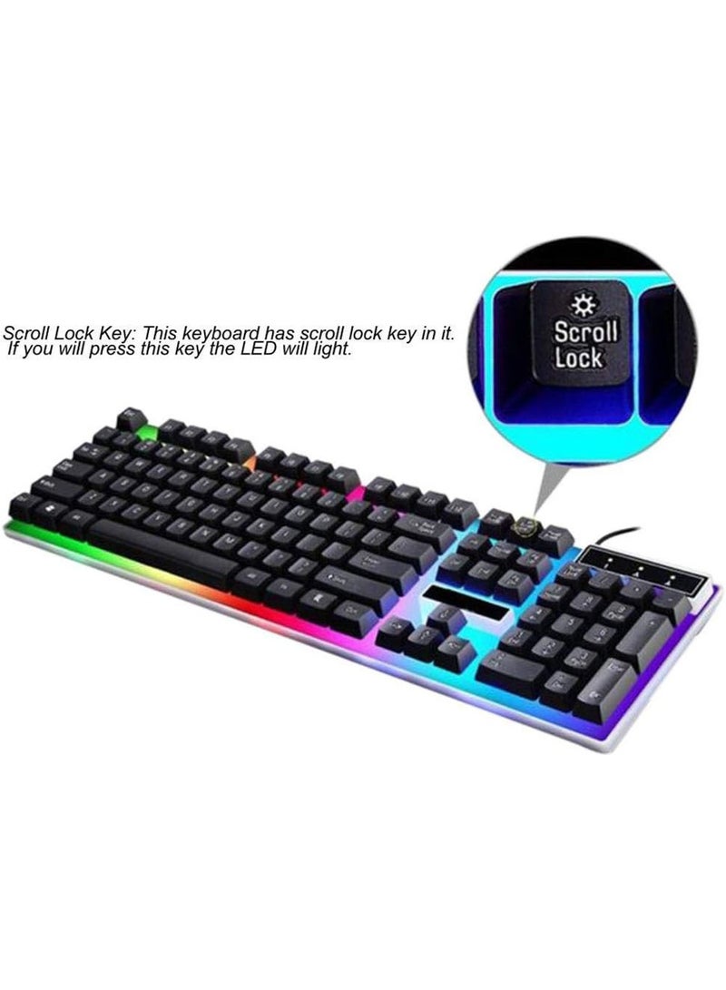 G21 Mechanical Wired Keyboard and Gaming Mouse Set with Multi-Color Flexible LED Lighting and Large 20x30 cm Mouse Pad USB Wired Design for Windows PCs Ideal for Professional and Long Gaming Sessions Daily Use - Image 2