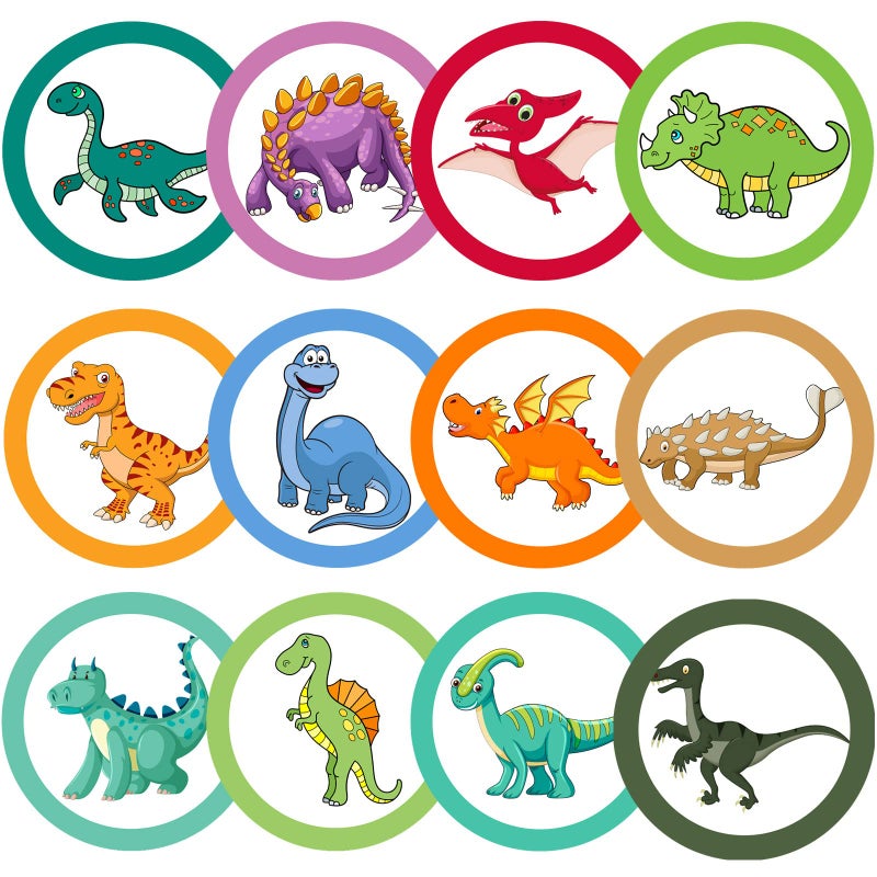 Chinco 120 Pcs Pee Targets for Boys Training Toilet Tinkle Flushable Paper Stickers You Pee on Boys Potty Training Targets Potty Aids Flushable Chart for Toddlers Use(Dinosaurs Styles) - Image 1