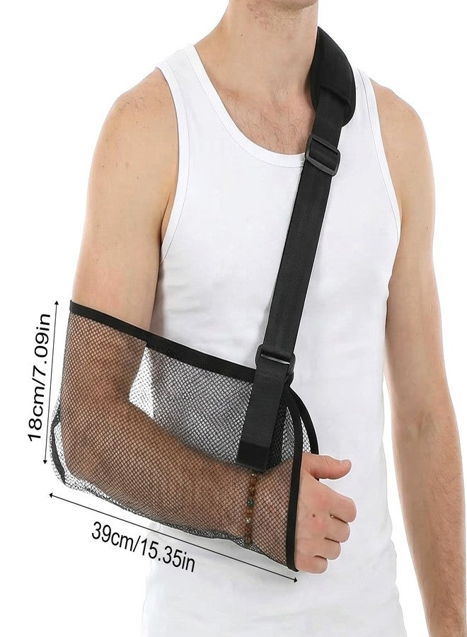 Ymapinc Arm Sling for Shoulder Injury, Arm Brace Support for Wrist Injury, Rotator Cuff with Elbow Support (Black) - Image 2