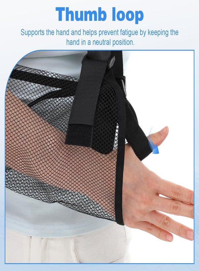 Ymapinc Arm Sling for Shoulder Injury, Arm Brace Support for Wrist Injury, Rotator Cuff with Elbow Support (Black) - Image 4