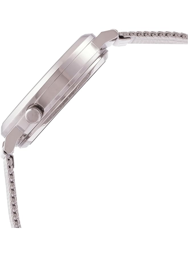 لوراس ساعة كوارتز تناظرية من الفولاذ المقاوم للصدأ بمينا أشعة الشمس باللون الوردي الفاتح للنساء RG277SX9 - Image 3