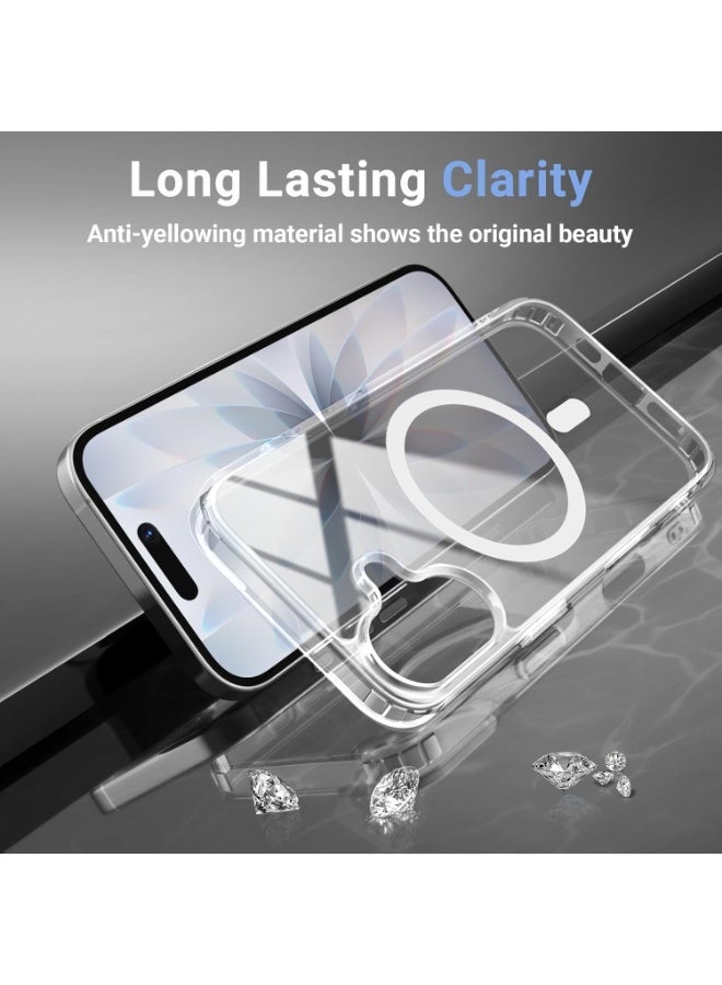 AMROAH iPhone 17 6.3 inches Case, Transparent Anti-Yellowing Anti-Slip iPhone 17 Cover Shockproof Slim Compatible with Magsafe for Smartphones Mobile Phones - Image 5