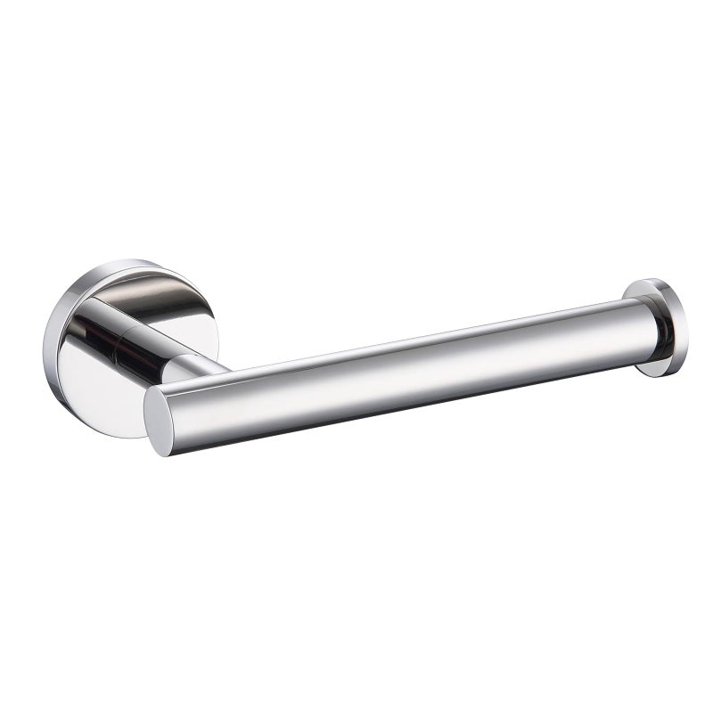 TASTOS Polished Chrome Toilet Paper Holder SUS304 Stainless Steel Modern Round Tissue Roll Holders Wall Mount Toilet Paper Roll Dispenser Bathroom 5 inch TP Holder for Kitchen Washroom