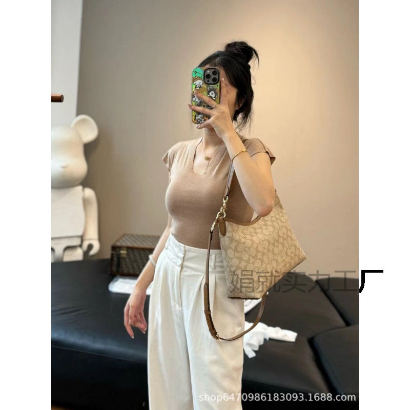 Supply Kojia Laurel Presbyopic Armpit Hobo Bag Zipper Large Capacity Mommy Tote New Commuter Bag - Image 3