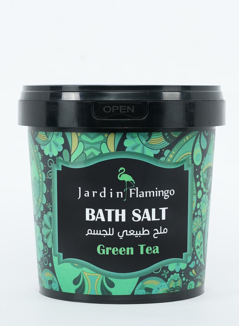 Jardin Flamingo Luxury Bath Salt | Green Tea Mineral Crystals (1 KG)