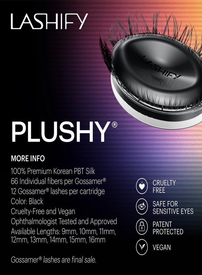 Lashify Plushy 13mm Gossamer Lashes in Black, Easy DIY False Lashes for a Voluminous Yet Still Natural Look - Image 5