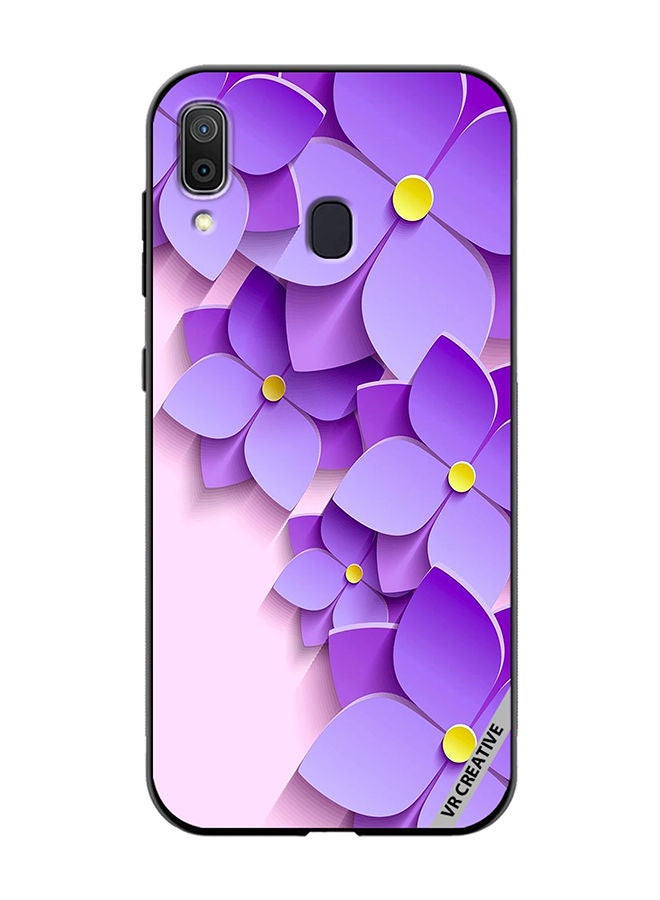 VR CREATIVE Protective Case Cover For Samsung Galaxy A30 Flower Design Multicolour - Image 1