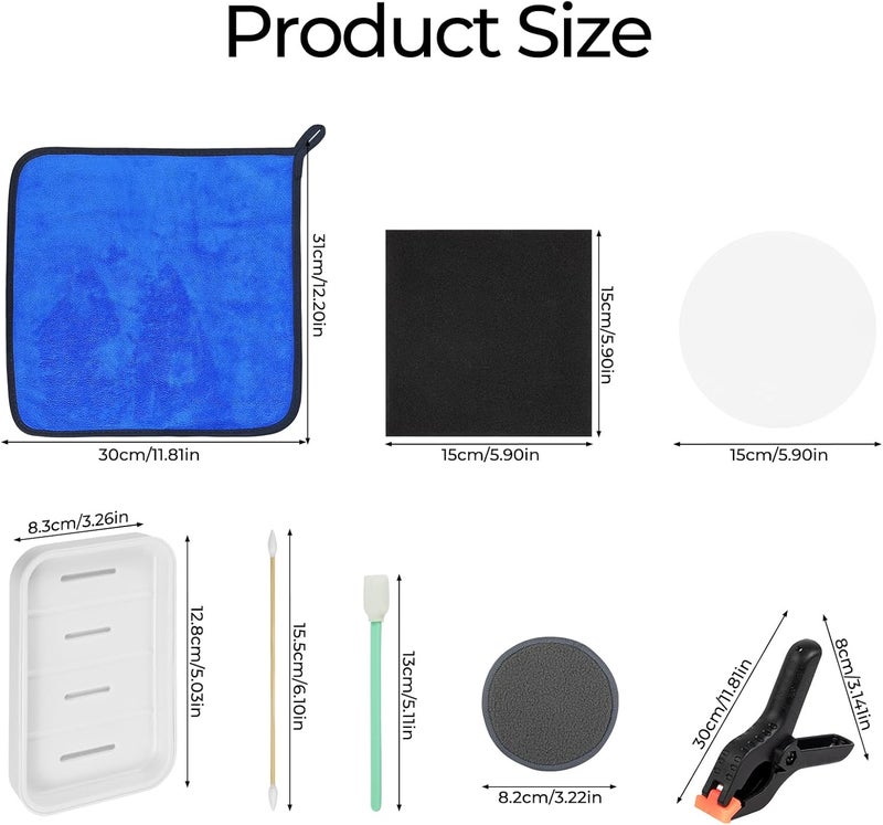 FETUSI Card Care Clean Kit,8-in-1 Card Cleaning and Card Flattening Kit, Trading Card Cleaning Kit with Fixing Jig and EVA Shaping Foam, Suitable for PSA Rated Card Care - Image 2