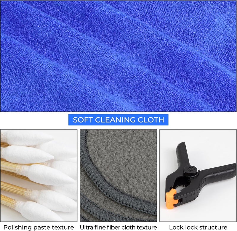 FETUSI Card Care Clean Kit,8-in-1 Card Cleaning and Card Flattening Kit, Trading Card Cleaning Kit with Fixing Jig and EVA Shaping Foam, Suitable for PSA Rated Card Care - Image 5