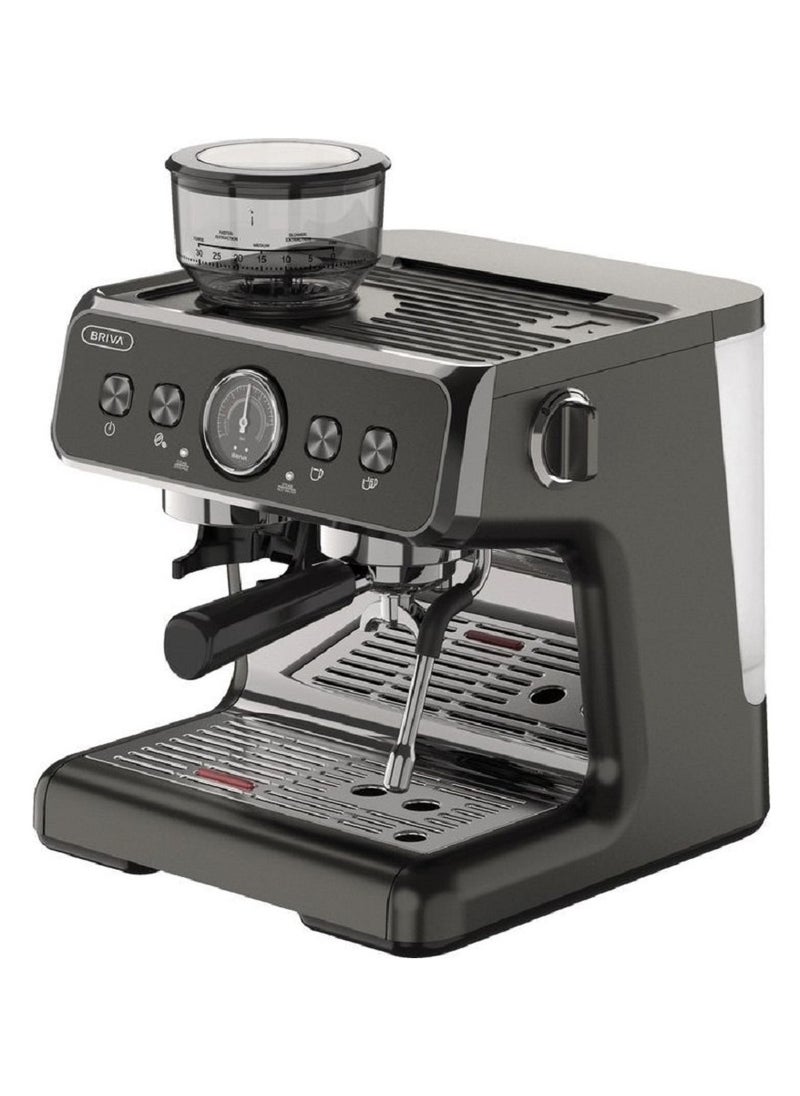 Briva - Briva Barista Espresso and Coffee Machine , 3050 Watt , 15 Bar , Double Boiler , Grey , 87823 - Image 1