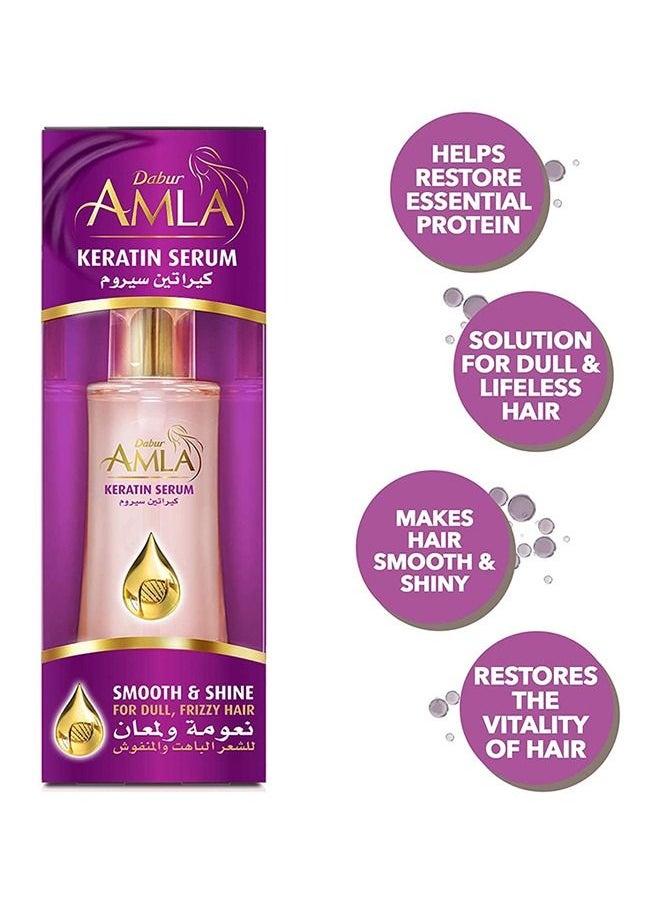 Dabur - Dabur Amla Smooth & Shine Keratin Serum | Anti Frizz, Repair Treatment, Heat Protectant | For Shine & Gloss - 50ml - Image 1