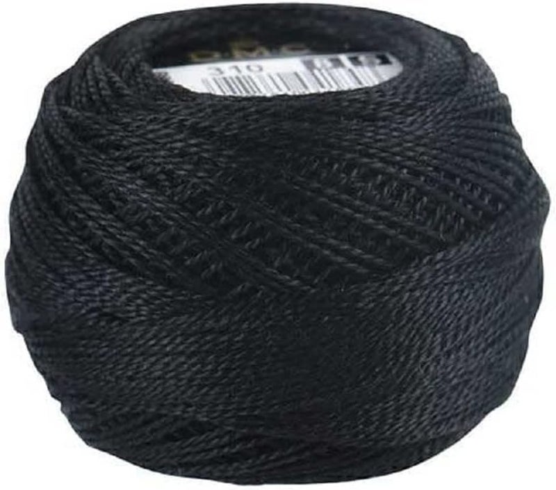 DMC 116 8-310 Pearl Cotton Thread Ball, Black, Size 8 - 95 Yards - Image 1