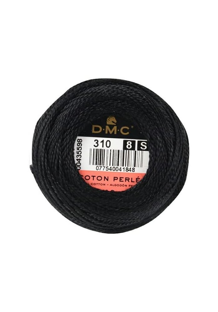DMC 116 8-310 Pearl Cotton Thread Ball, Black, Size 8 - 95 Yards - Image 2