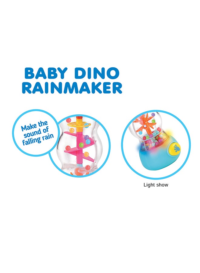 Happy Kids Little Learners Baby Dino Rainmaker, Cascading Beads, Led Lights, Easy For Little Hands, 5.5 X 6 X 19 Cm, 12 Months+ - Blue - Image 3
