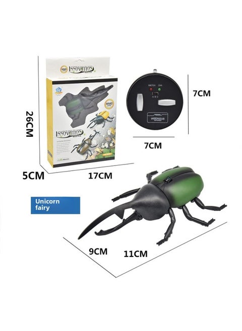 Simulation Remote Control Snake Animal Model Electric Induction Remote Control Cockroach Trick Toy A Generation Of Hair-Color:Remote Control Green Unicorn