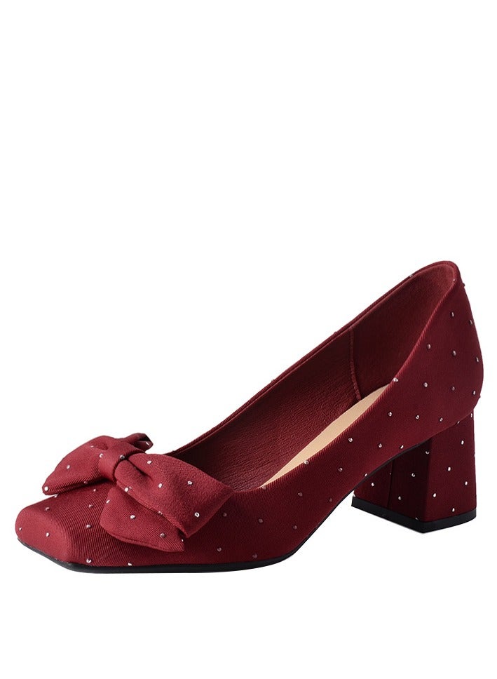 إسكدنيا أحذية الحرير مع القوس - Image 1