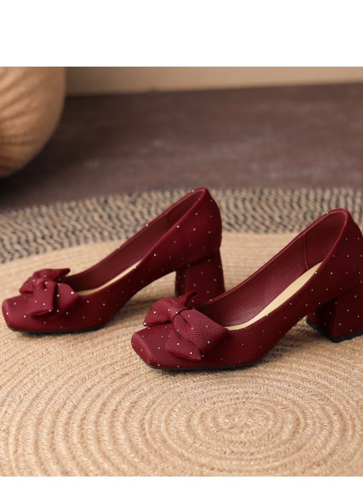 إسكدنيا أحذية الحرير مع القوس - Image 2