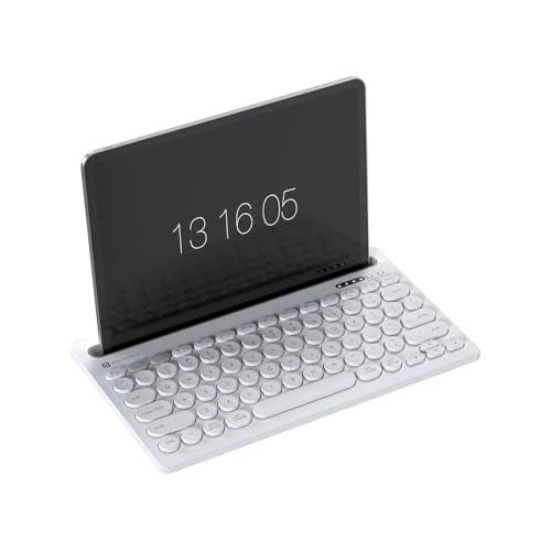 Portronics Bubble Dock Wireless Keyboard with Tablet Holder, Multi-Device Pairing, Rechargeable Battery,Dual Connectivity(2.4 GHz RF & Bluetooth 5.3v) - Image 1