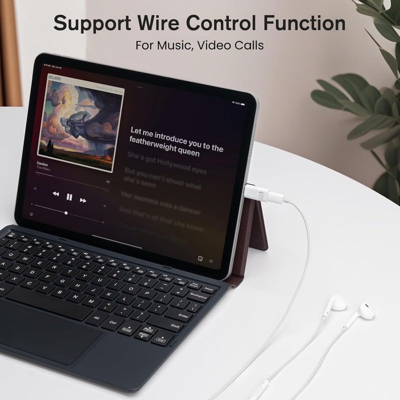 Tobo محول صوت Lightning أنثوي إلى USB C ذكري لهواتف 15 16 برو ماكس بلس آيباد إير م-بوك هواتف جالكسي أ-درويد، موصل يدعم الصوت والميكروفون، غير مخصص للشحن ونقل البيانات (TD-1518CC) - Image 5