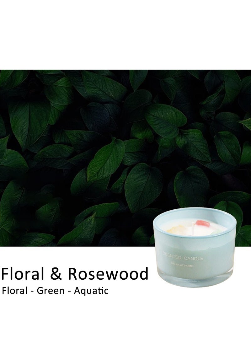 ruidisen Scented Candle, Long Lasting Soy Wax Aromatherapy Fragrance Candle for Home Office Spa Room Decor 90g Blue  - Image 2