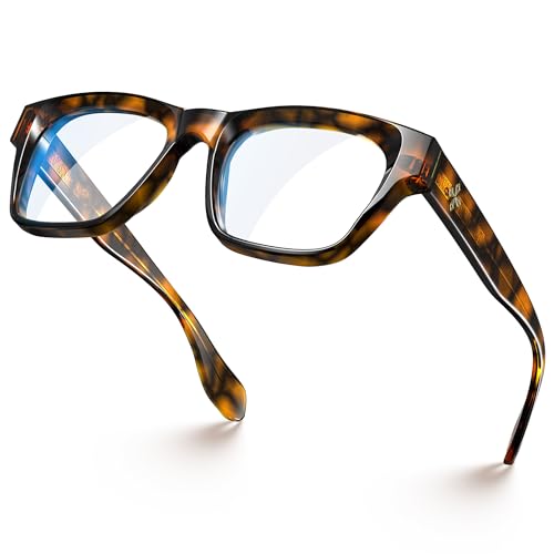 VISOONE Tortoise Square Blue Light Blocking Glasses TR90 Anti Glare for Women Men BONA - Image 1