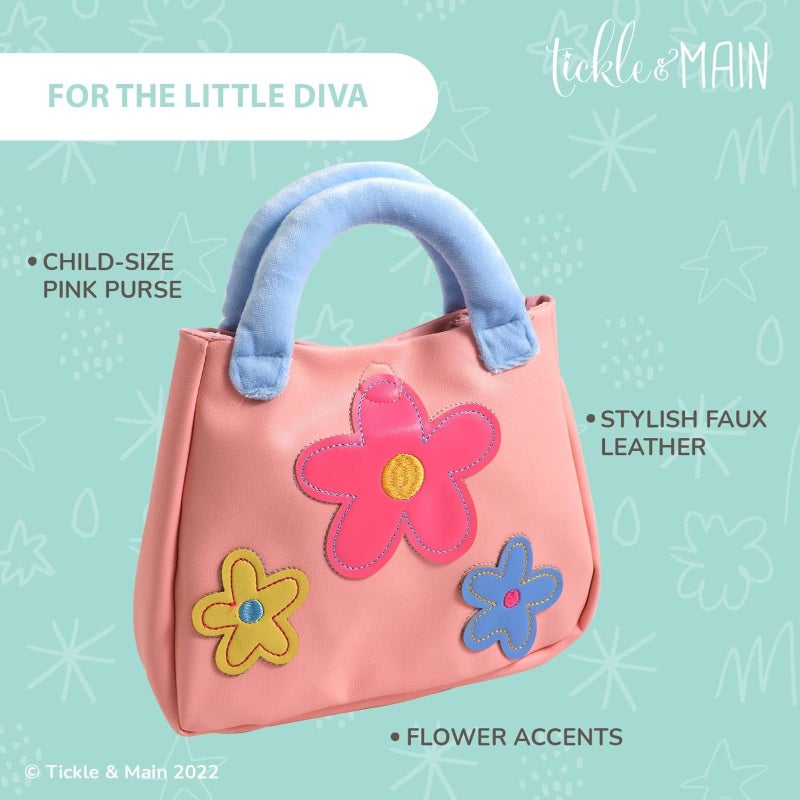 Tickle & Main My Beary First Purse Playset Baby Girl Purse - 9-Piece Faux Leather Pink Ages 1+ - Storybook & Accessories for Imaginative Play - Birthday Gift for One Year Old Girl - Image 3