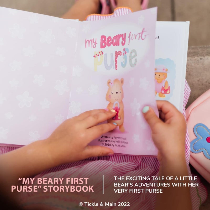 Tickle & Main My Beary First Purse Playset Baby Girl Purse - 9-Piece Faux Leather Pink Ages 1+ - Storybook & Accessories for Imaginative Play - Birthday Gift for One Year Old Girl - Image 5