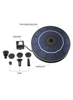 NIBEMINENT Solar-Power Anti-Blocking Fountain Pump Black/Blue  - Image 2