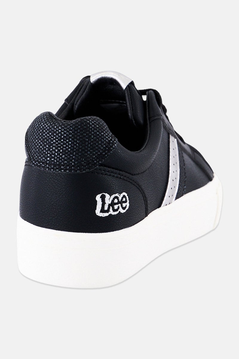 LEE Women Layla Lace Up Casual Shoes, Black - Image 3