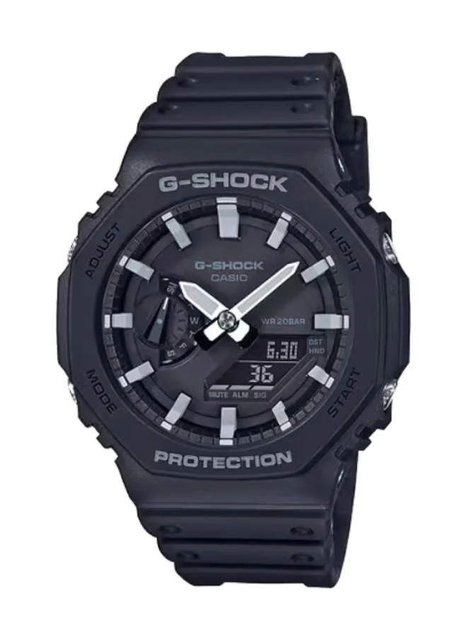 جي شوك Men's Analog-Digital Display Watch With Black Resin Strap - GA-2100-1ADR