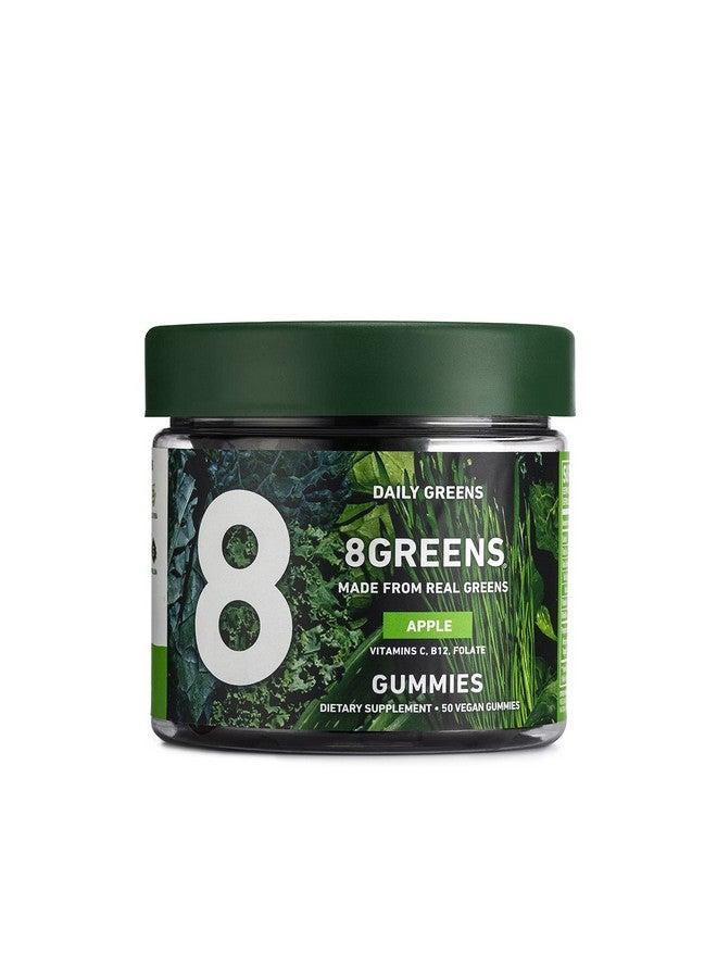 8Greens Daily Apple Gummies Superfood Super Greens Greens Powder In A Gummy. Vitamins Vegan Gluten Free Nongmo For Energy & Immune Support (1 Jar / 50 Gummies) - Image 2