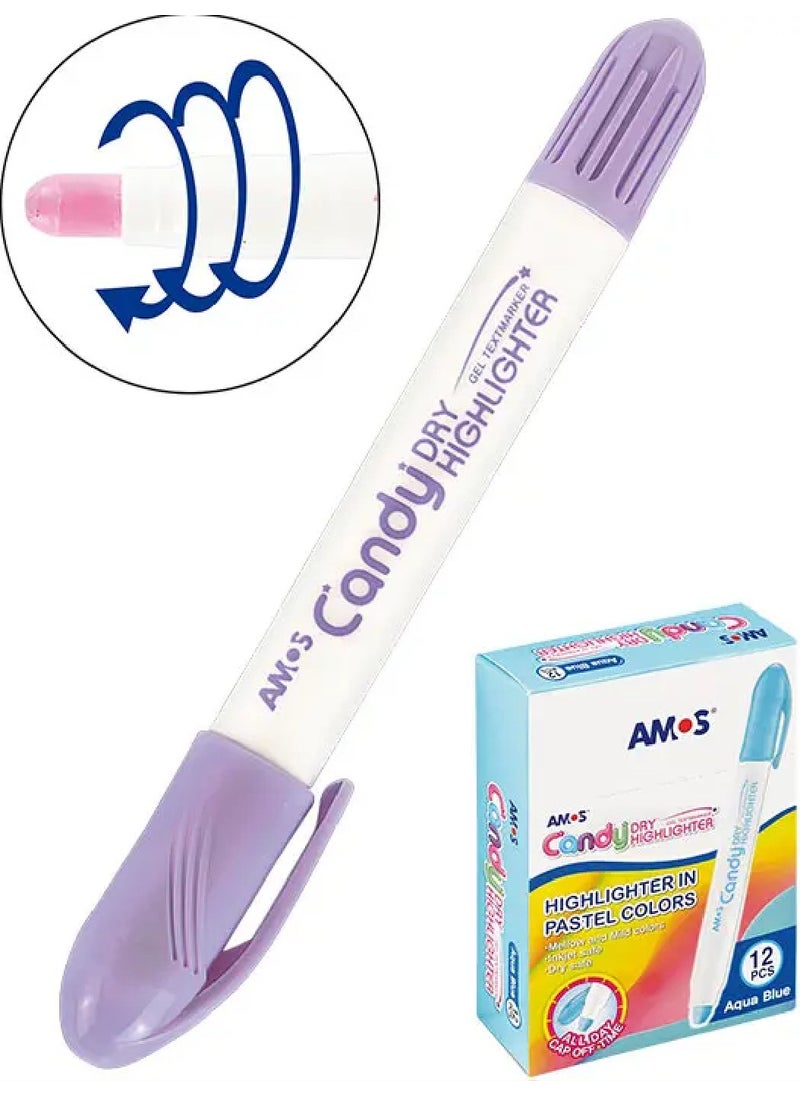 Amos - Candy Gel Highlighter Pastel Colors Pastel Purple - Image 1