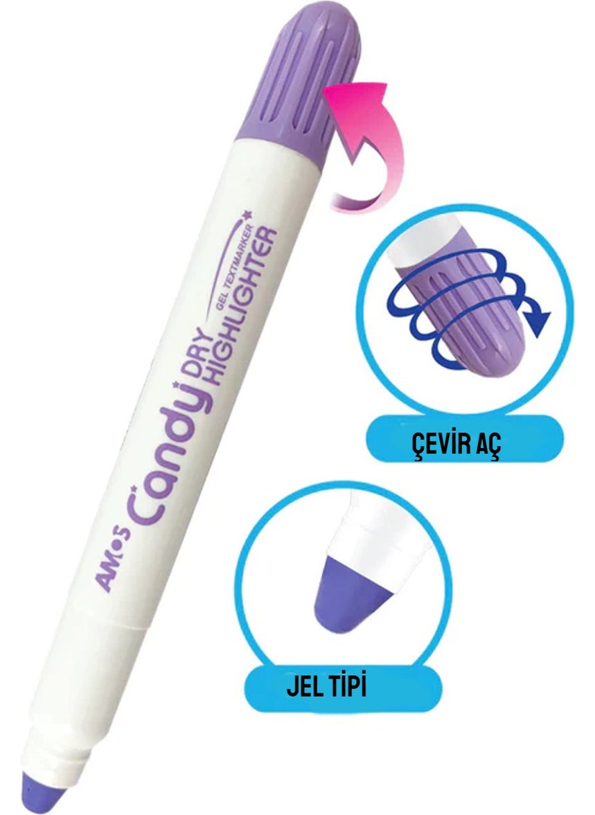 Amos - Candy Gel Highlighter Pastel Colors Pastel Purple - Image 1