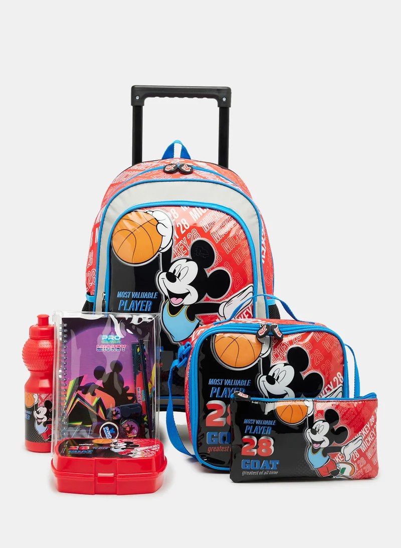 ديزني Boys Mickey Mouse Greatest of All Time 16" 6in1 Trolley Box Set